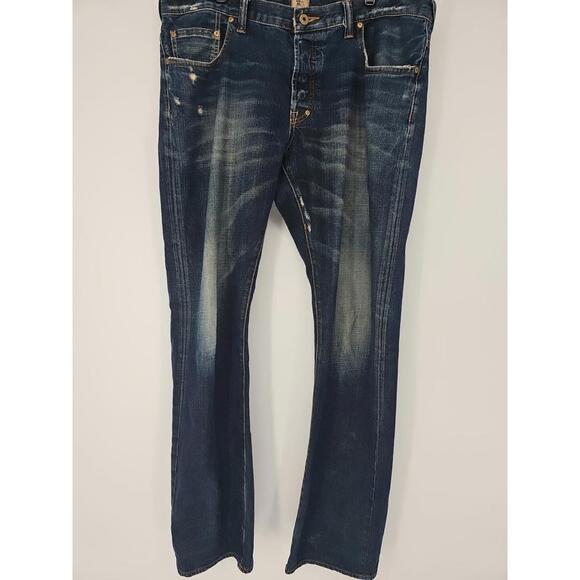 PRPS Barracuda Men's‎ Jeans 36 Blue Thrashed Distressed Button Fly